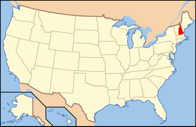 US map with state highlighted